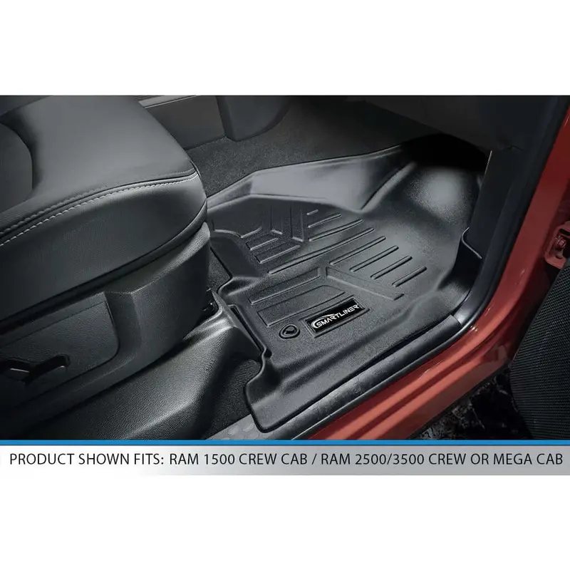 Smartliner Custom Fit Floor Liners For 2012-2018 Ram 1500/2500/3500 Crew Cab (4 Full Size Doors) 3