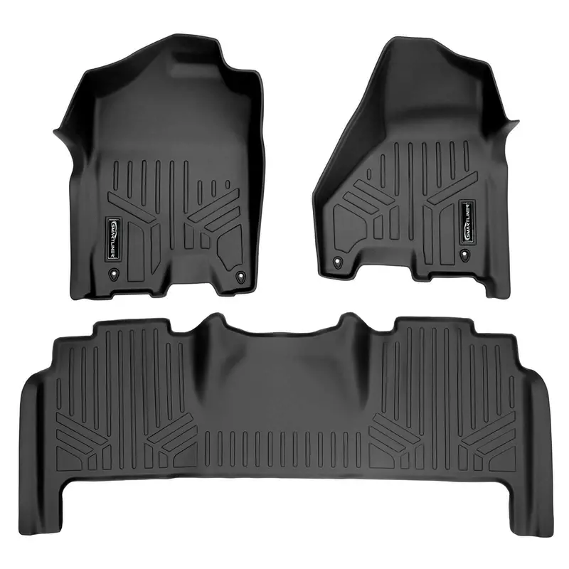 Smartliner Custom Fit Floor Liners For 2012-2018 Ram 2500/3500 Mega Cab With Dual Front Hooks 1