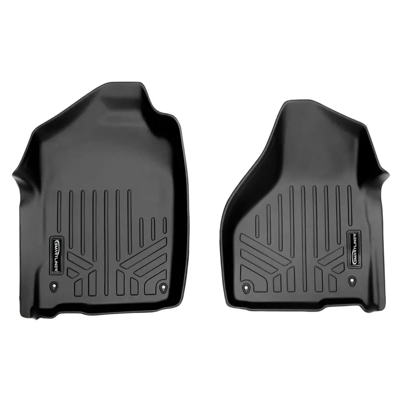 Smartliner Custom Fit Floor Liners For 2012-2022 Ram Standard Cab Or Quad Cab With 1St Row Dual Floor Hooks 1