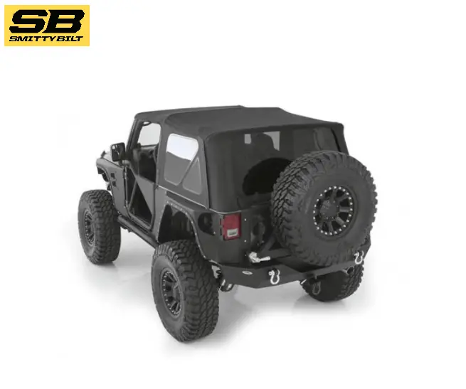 Smittybilt Black Soft Top W/ Tinted Windows For 07-09 For Jeep Wrangler 2 Door 1