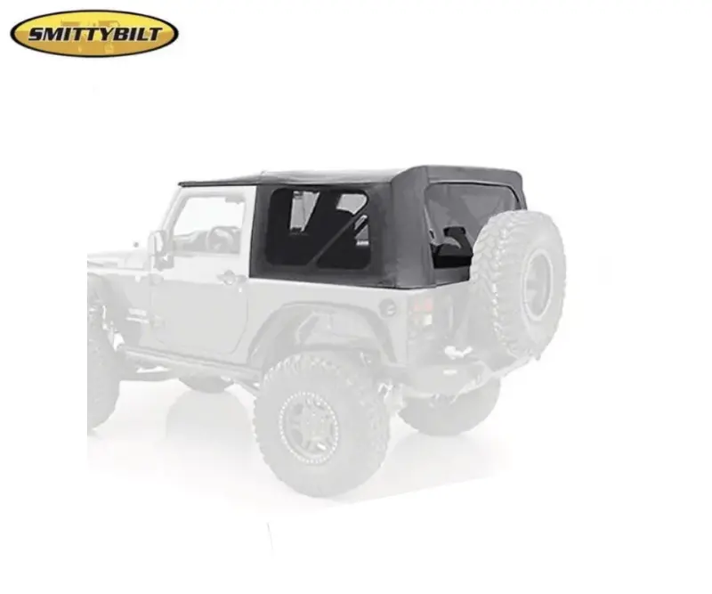 Smittybilt Black Soft Top W/Tinted Windows For 2010-2018 Jeep Wrangler Jk 2Dr 2