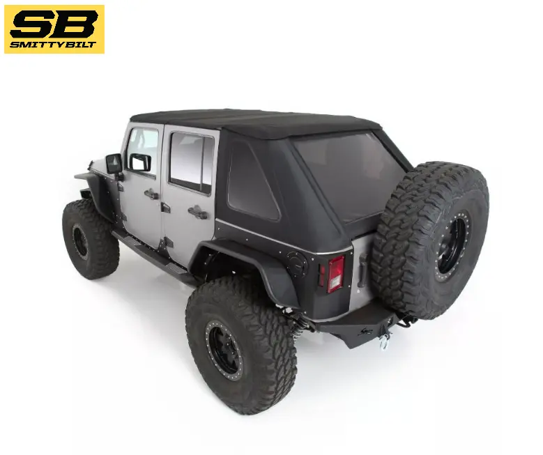 Smittybilt Bowless Combo Top W/ Tinted Windows For 07-18 Jeep Wrangler Jk 4Door 1