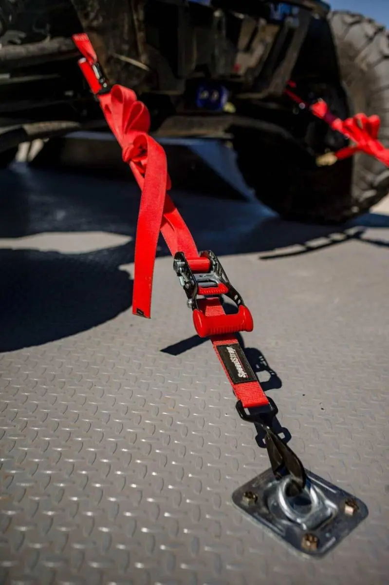 Speedstrap Black 1.5"X10' Ratchet Tie Down W/ Floating Hook And Soft Tie(2-Pack) 1