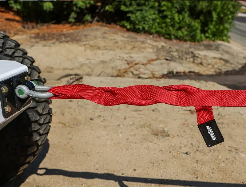 Speedstrap Red 14,000 Lb Heavy Duty 2" Big Daddy Weavable 30' Recovery Strap 1