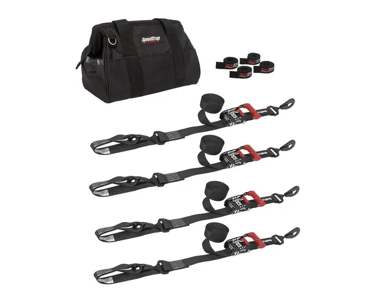 Speedstrap Utv/Sxs Kit 1.5″ Black Strap Ratchet Tie-Down Kit W/ Tool Bag 1