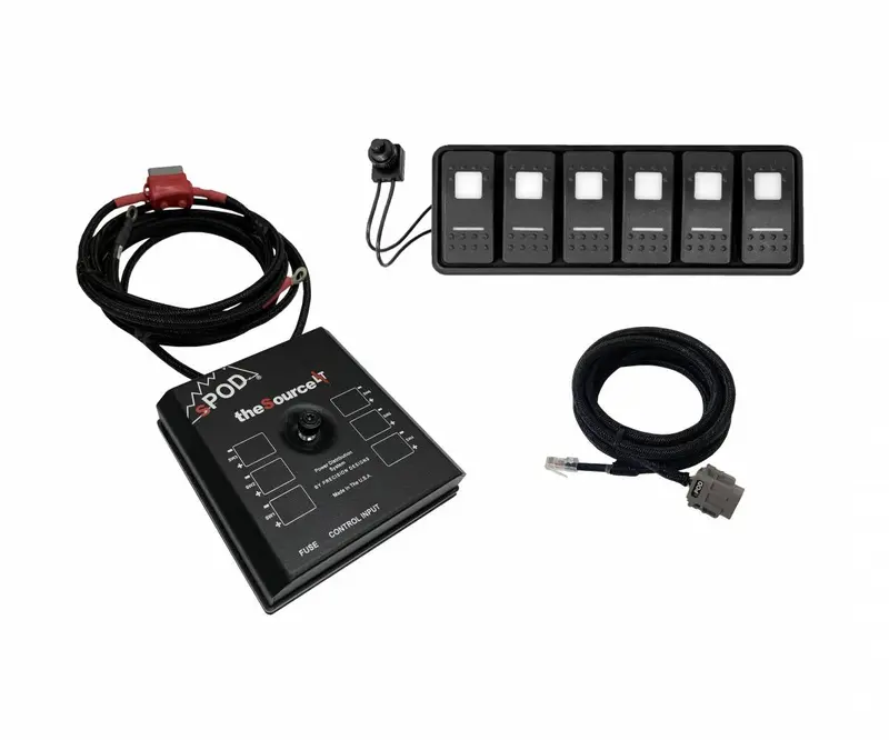 Spod Sourcelt Bluetooth Modular Switch Panel W/ Led Switches & 36" Battery Cables, Universal 1