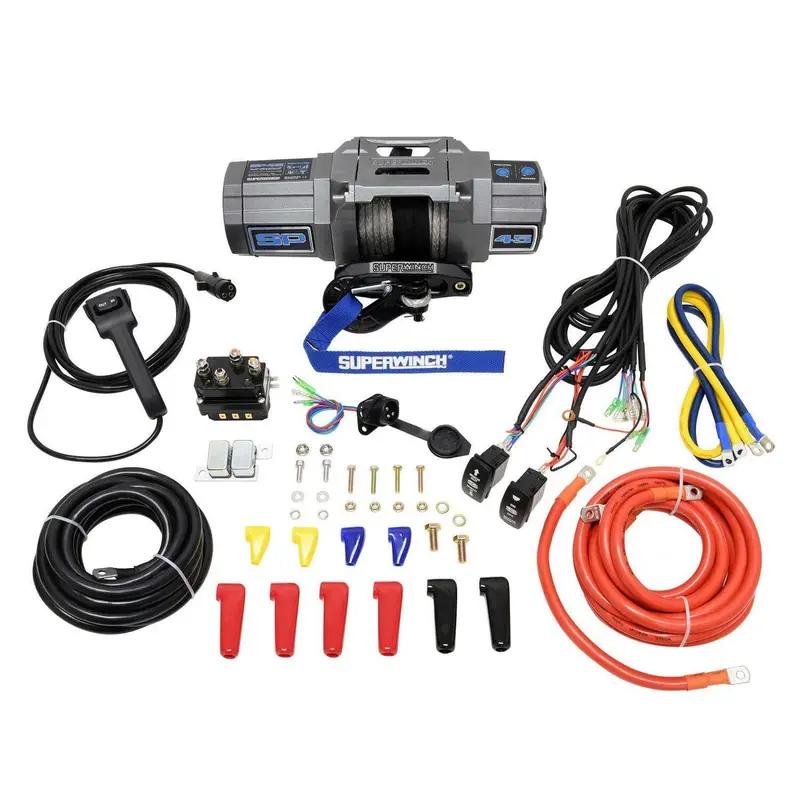 Superwinch Sp 45Sr Powersports 4500 Lbs Winch W/ 40 Ft Synthetic Rope & Remote 1