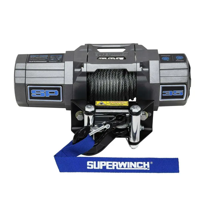 Superwinch Sp Series 12V 3500Lbs Winch Kit W/ 40Ft Steel Wire Rope & Controller 1