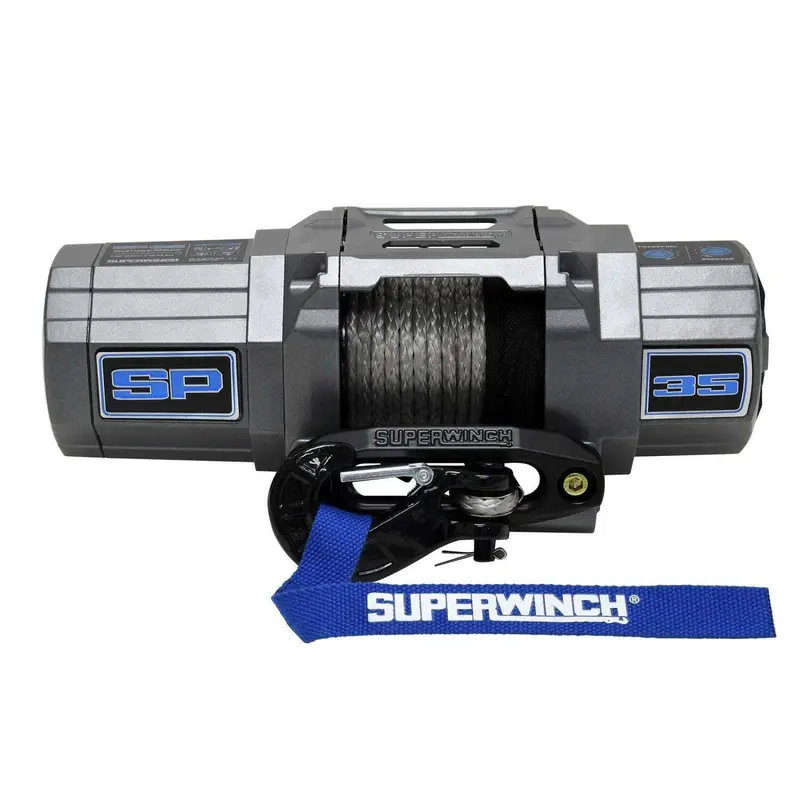 Superwinch Sp Series 12V 3500Lbs Winch Kit W/ 40Ft Synthetic Rope & Controller 1