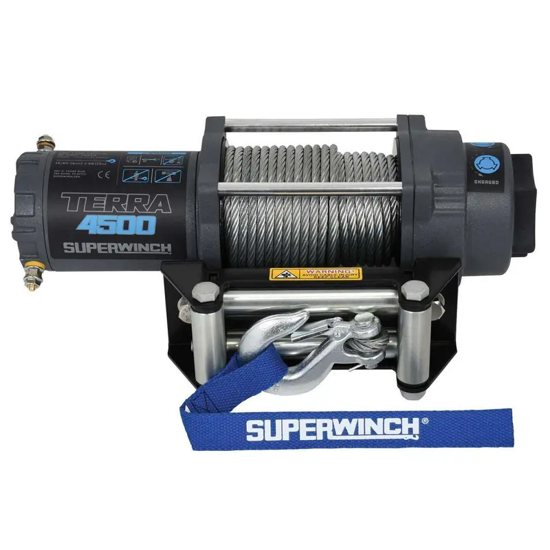 Superwinch Terra Heavy Duty 4,500Lbs Winch Kit W/ 50Ft Steel Rope & Controller 1