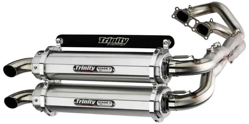 Trinity Racing Brushed Full System Dual Exhaust For 2015-2023 Rzr 1000 Xp/Xp4 1