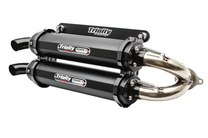 Trinity Racing Cerakote Stage 5 Dual Slip-On Exhaust For 20-23 Rzr Pro Xp/Xp4 1