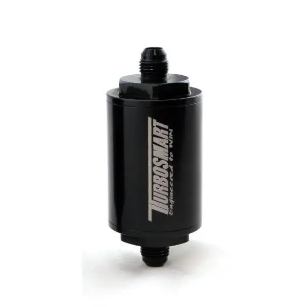 Turbosmart Black Billet Aluminum Inline 10 Micron Fuel Filter With -6An Fitment 1