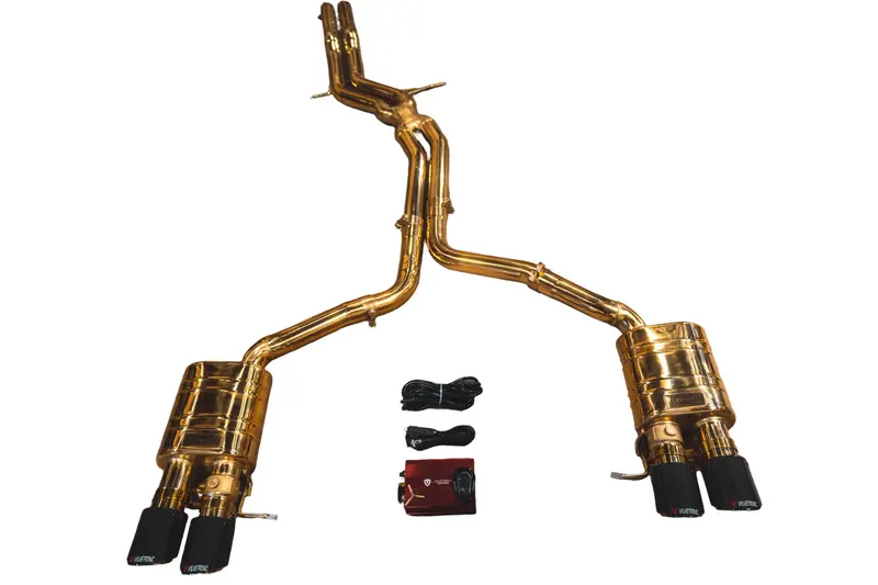 Valvetronic Audi B8, B8.5 S4, S5 3.0, 4.2L Catback T304 Ss Anodized Gold 3.5" Tips Aud.B8.S4.Vses.Ag.Brt 1