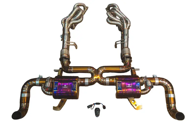 Valvetronic Audi R8 5.2L Full Valved Exhaust Grade 5 Titanium Reuses Oem Tips Aud.R8.V10.Gen2.Vses.Ti 1
