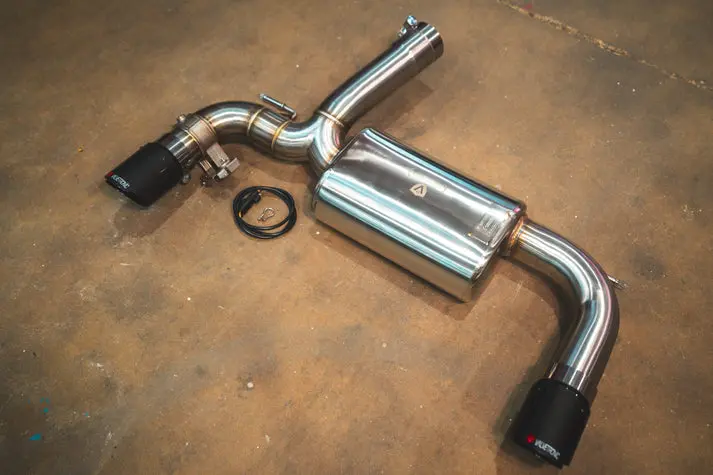 Valvetronic Bmw F Series Axleback T304 Ss Brushed 3.5" Tips Bmw.F.Vses.Br.Brsh 2
