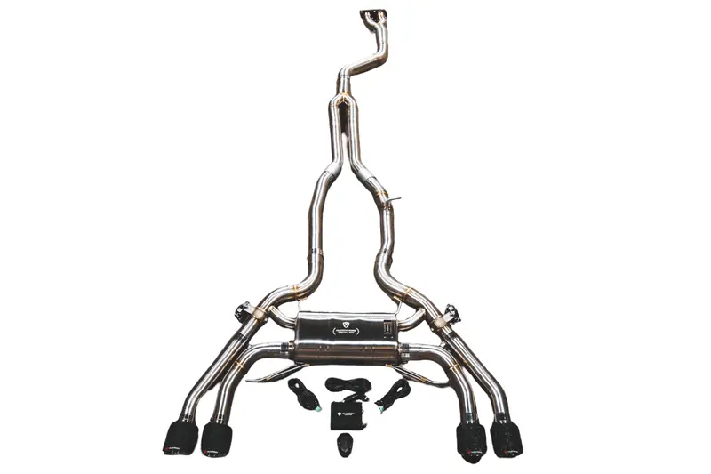 Valvetronic Bmw F97,F98 X3m,X4m 3.0L Catback, T304 Ss Forged Carbon 3.5" Tips Bmw.F9x.X3m.Vses.Br.Fc 1