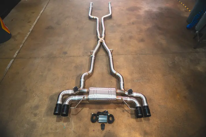 Valvetronic Bmw G30, M550i 4.4L Catback, Grade 5 Titanium, Titanium 4.0" Tips Bmw.G30.M550i.Vses.Ti.Tibrt 2