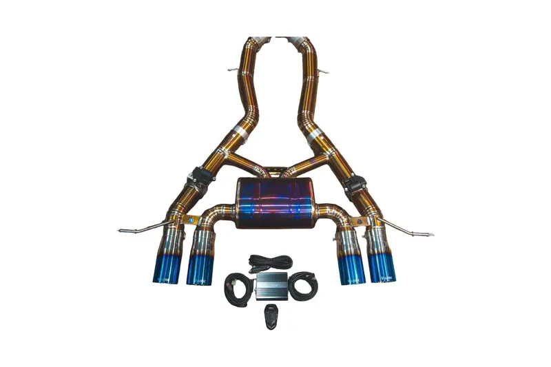 Valvetronic Bmw G80,G82 M3,M4 3.0L Axleback, Grade 5 Titanium, Burnt 3.5" Tips Bmw.G8x.M3.Axl.Ti.Brt 1