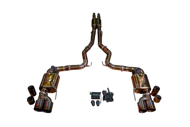 Valvetronic Ford S550,S650 Mustang Gt, 5.0L Catback, Grade 5 Titanium 3.5" Tips Frd.S550.S650.Vses.Ti 1