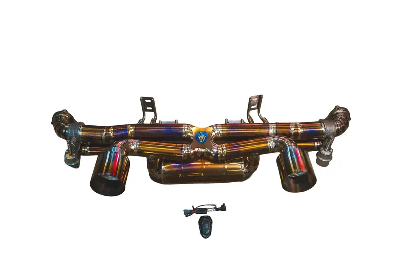 Valvetronic Porsche 718 Cayman Gt4 4.0L, Catback, Grade 5 Titanium, Titanium 4.0" Tips Por.718.Gt4.Vses.Ti 1