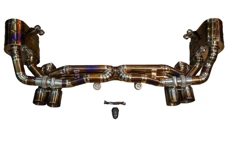 Valvetronic Porsche 991 Carrera 3.4, 3.8L, Catback, Grade 5 Titanium, 4.0" Tips Por.991.Car.Vses.Ti 1