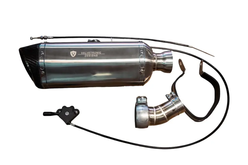 Valvetronic Universal Bike Valved Angled Muffler Kit 1.5" Vtd.Bike.Sb.Uvm.Ang.38Mm 1