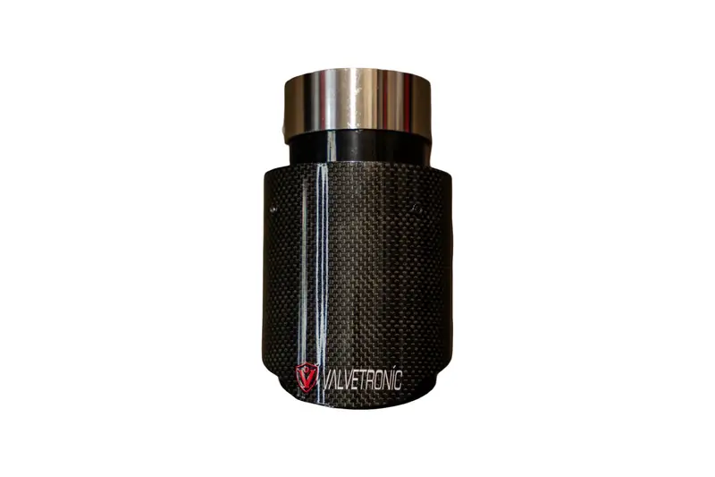 Valvetronic Universal Exhaust Tips 2.5" Inlet 4.0" Carbon Fiber Carbon Fiber Vtd.Tip.Slve.25.40.Rc 1