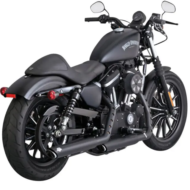 Vance & Hines Twin Slash 3" Black Slip-Ons For 14-22 Harley Davidson Sportster 1