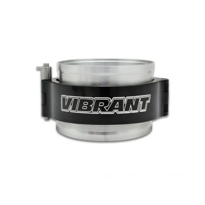 Vibrant 2In O.D. Anodized Black Pinless 2.0 Clamp Assembly Piping Connector 1