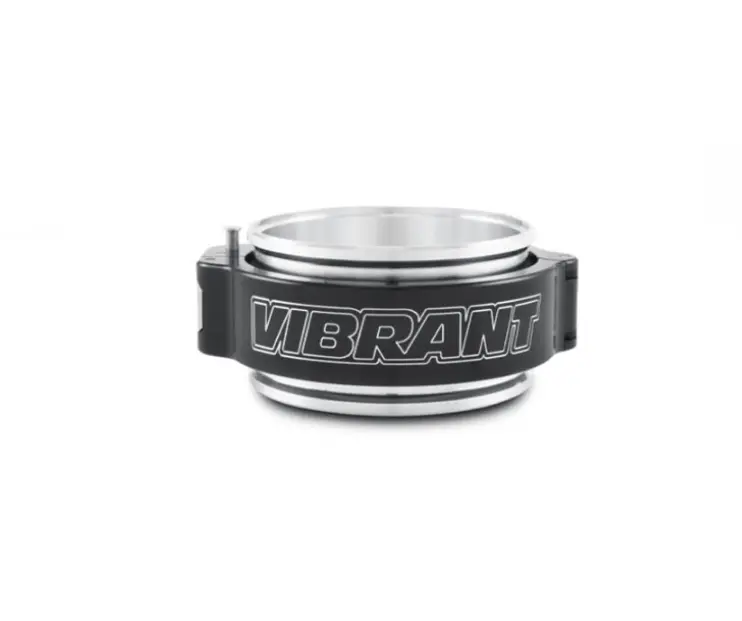 Vibrant 3.5In Od Pinless 2.0 Clamp Assembly Anodized Black Quick Release Piping 1