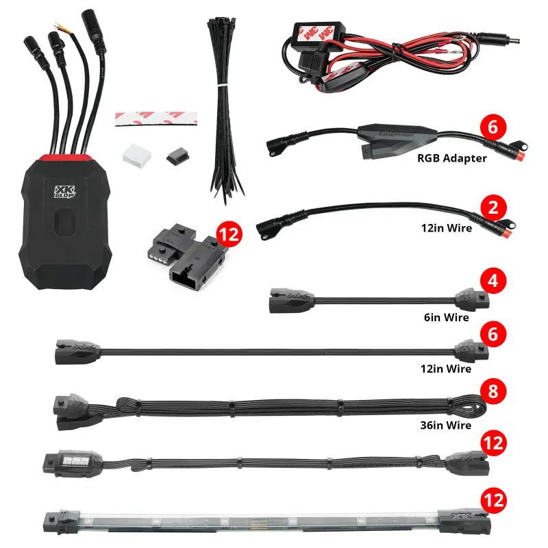 Xk Glow Addressable Led Motorcycle Accent Light Kits Advanced Xkalpha App Controlled 1