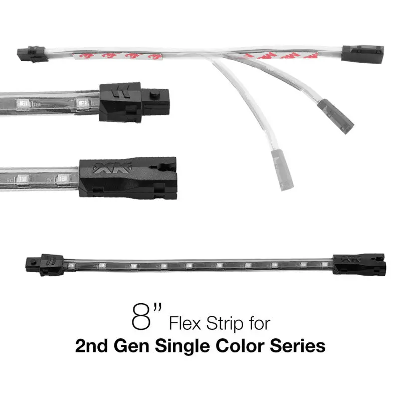Xk Glow Single Color 8In Flex Strip Single Color Red - 2Nd Gen 1