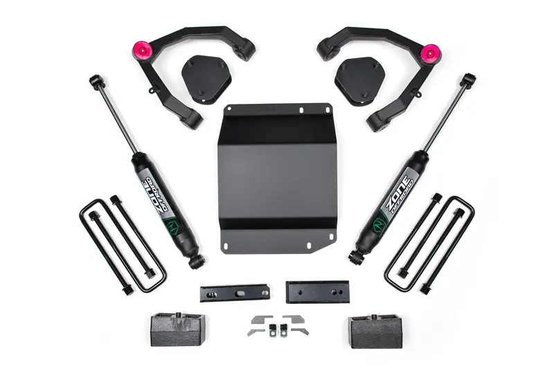 Zone Offroad 3.5 Inch Lift Kit With Nitro Shocks And Front Upper Control Arms For 2007-2013 Gmc/Chevy Silverado/Sierra 1500 1