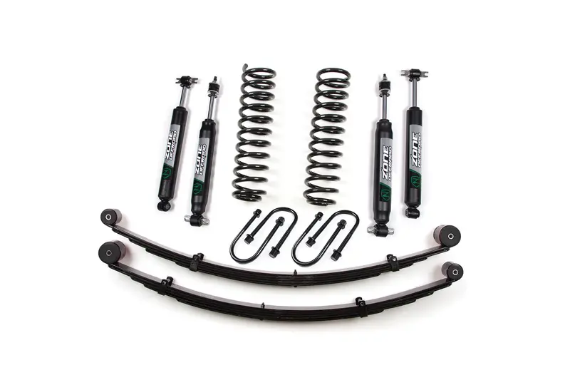 Zone Offroad 3 Inch Lift Kit With Nitro Shocks For 1984-2001 Jeep Cherokee Xj 4Wd Chrysler 8.25 1