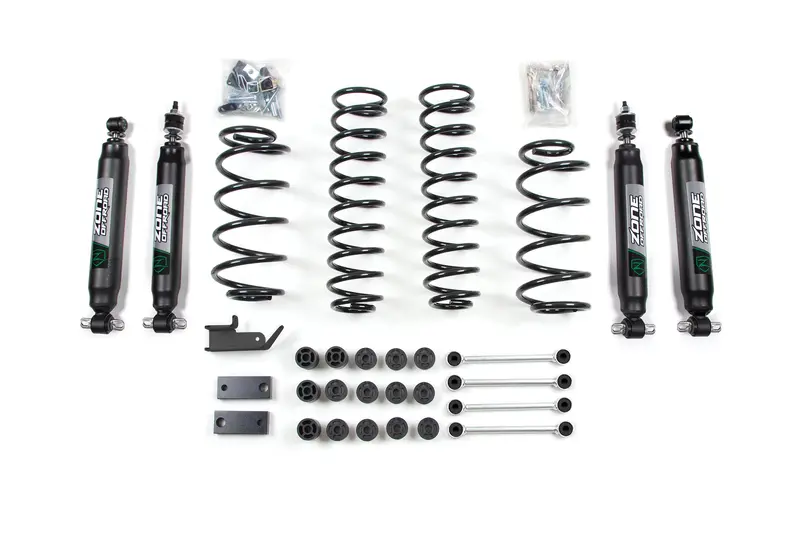 Zone Offroad 4.25 Inch Lift Kit Nitro Shock & Disconnects For 97-06 Jeep Wrangler Tj 1