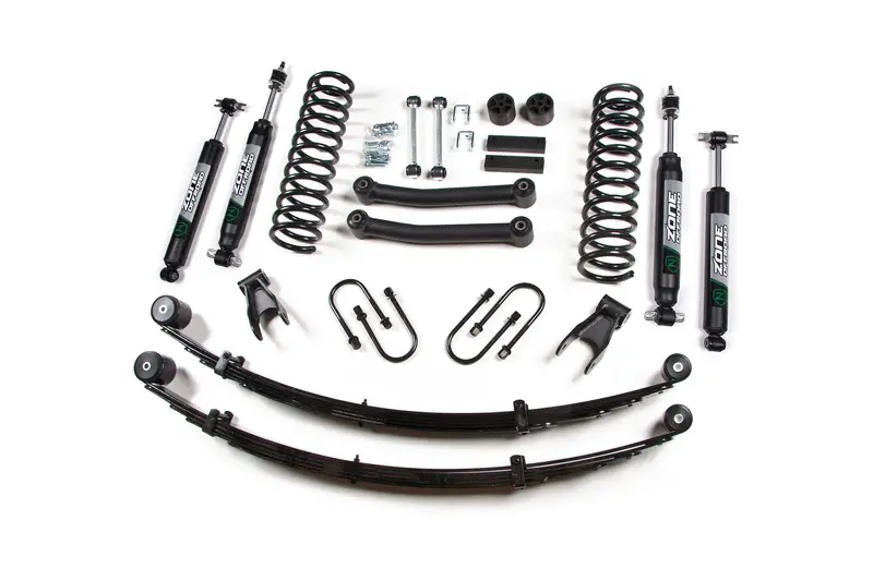 Zone Offroad 4.5 Inch Lift Kit With Nitro Shocks For 1984-2001 Jeep Cherokee Xj With Dana 35 Axle 1