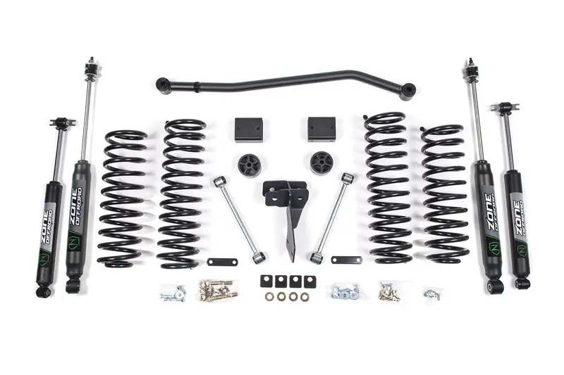 Zone Offroad 4 Inch Lift Kit With Nitro Shocks For 2012-2018 Jeep Wrangler Jk 3.6L 4Wd 4 Door 1