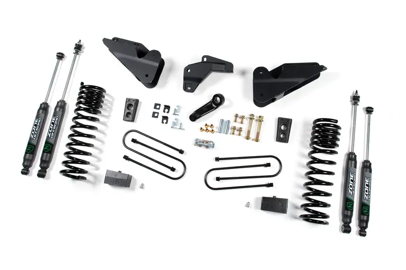 Zone Offroad 4 Inch Lift Kit With Nitro Shocks For 2013-2018 Ram 3500 4Wd 6.4L/5.7L Gas 1