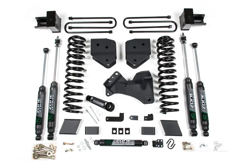 Zone Offroad 4 Inch Lift Kit With Nitro Shocks For 2017-2019 Ford F-250/F-350 6.7L 4Wd W/O Rear Factory Overload 1