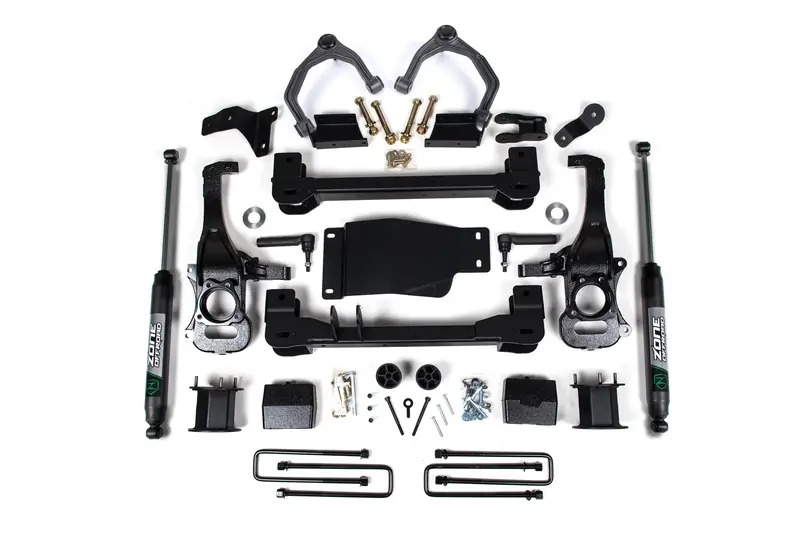 Zone Offroad 4 Inch Lift Kit With Nitro Shocks For 2019-2024 Gmc/Chevrolet Silverado 1500/Sierra 1500 At4/Trail Boss 1