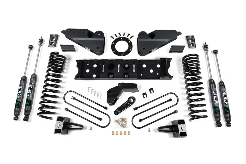 Zone Offroad 4 Inch Lift Kit With Nitro Shocks For 2019-2024 Ram 3500 Gas 4Wd With Overload Leaf 1