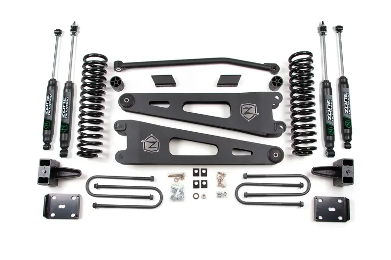 Zone Offroad 4 Inch Radius Arm Lift Kit With Nitro Shocks For 2011-2016 Ford F-250/F-350 6.2L 4Wd No Overload 1