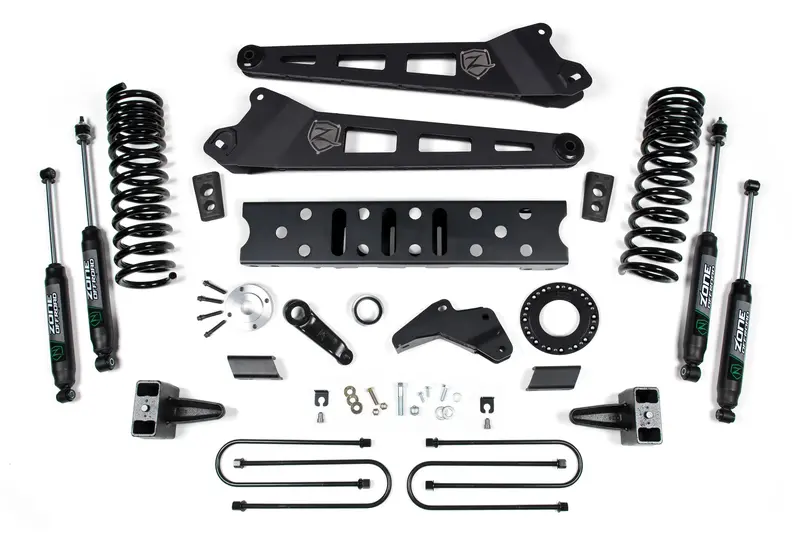 Zone Offroad 5.5 Inch Radius Arm Lift Kit With Nitro Shocks For 2019-2024 Ram 3500 6.4L 4Wd Without Overload Leaf Springs 1