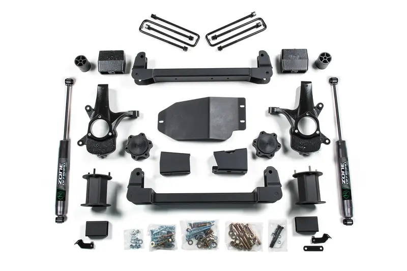 Zone Offroad 6.5 Inch Combo Lift Kit With Nitro Shocks For 2007-2013 Chevy Silverado/Sierra 1500 4Wd 1