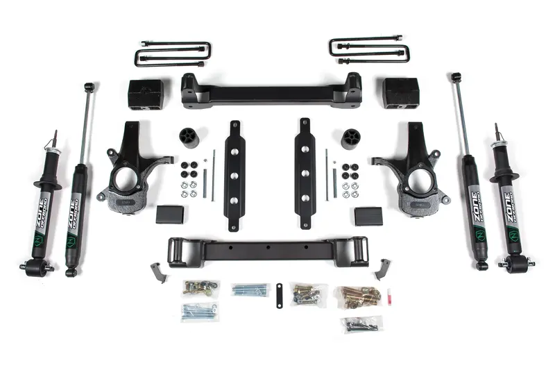 Zone Offroad 6.5 Inch Lift Kit Nitro Shocks For 2014-2018 Chevy/Gmc Sierra/ Silverado 1500 2Wd With Stamped Or Aluminum Lower Control Arms 1