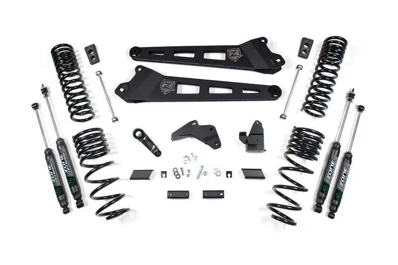 Zone Offroad 6.5 Inch Lift Kit With Radius Arms And Nitro Shocks For 2014-2018 Ram 2500 6.7L Diesel 4Wd 1