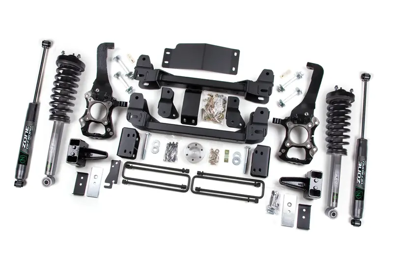 Zone Offroad 6 Inch Lift Kit With Nitro Shocks For 2009-2013 Ford F-150 5.0L/5.4L 4Wd 1