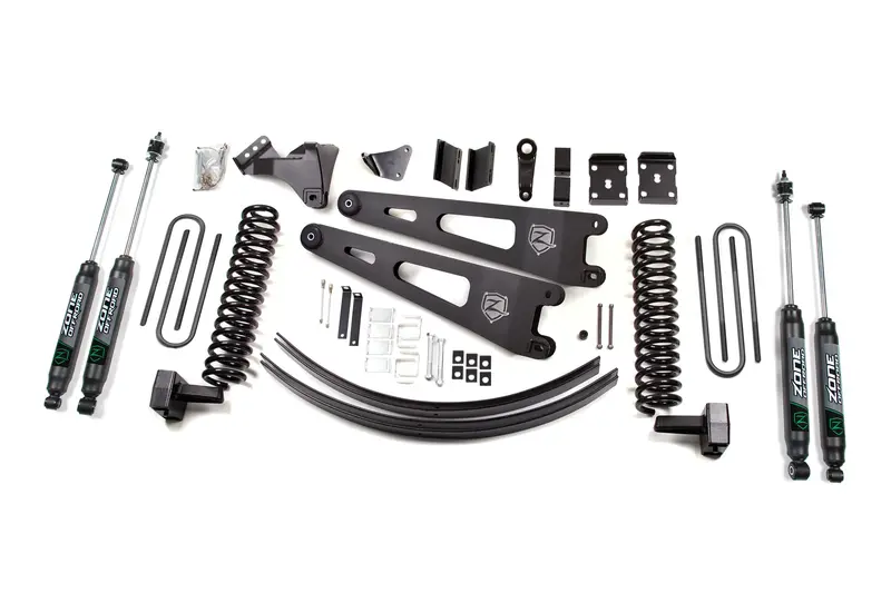 Zone Offroad 6 Inch Lift Kit With Radius Arms And Nitro Shocks For Ford 2008-2010 Ford F-250/F-350 6.4L W/O Overload 1