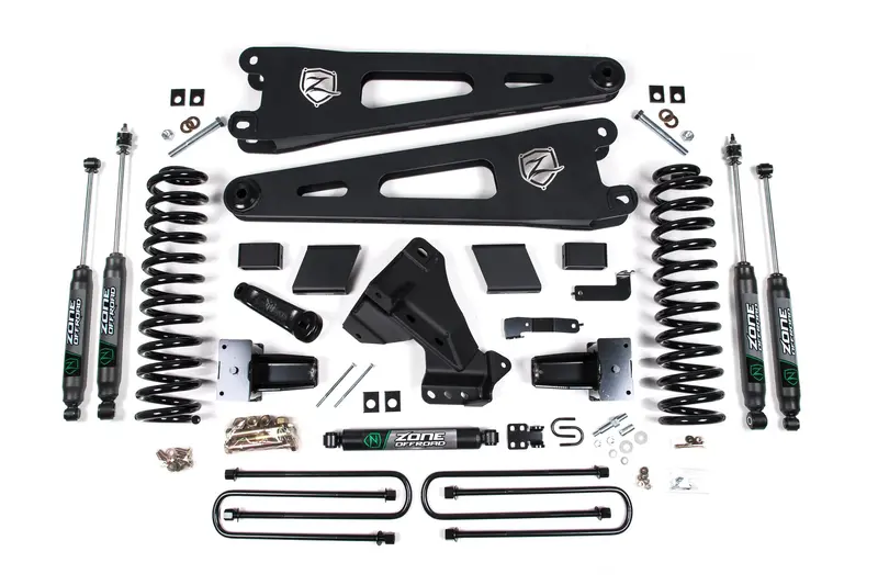 Zone Offroad 7 Inch Lift Kit With Radius Arms And Nitro Shocks For 2020-2022 Ford F-250/F-350 Super Duty 4Wd Diesel 1